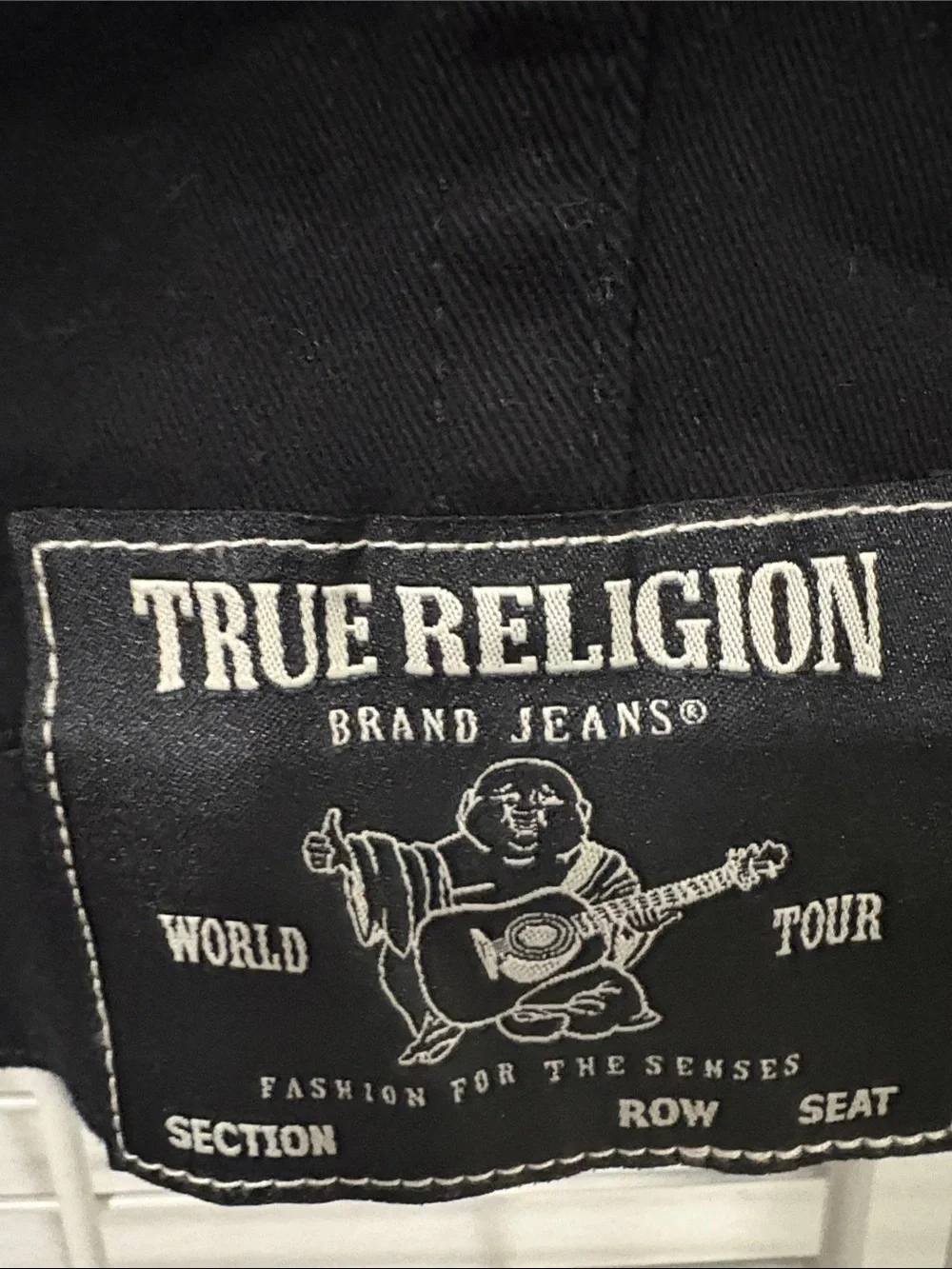 True Religion Black Denim Trucker Jacket